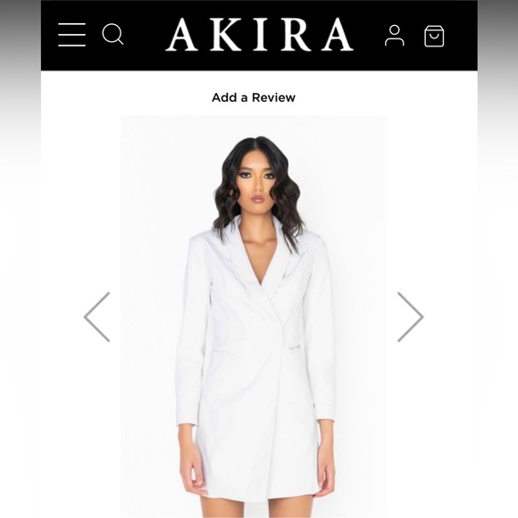 AKIRA WHITE OUT PU BLAZER DRESS SIZE S - Picture 4 of 13